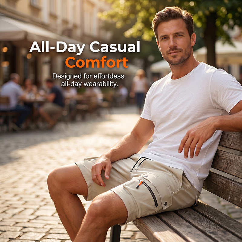 Short cargo polyvalent pour homme