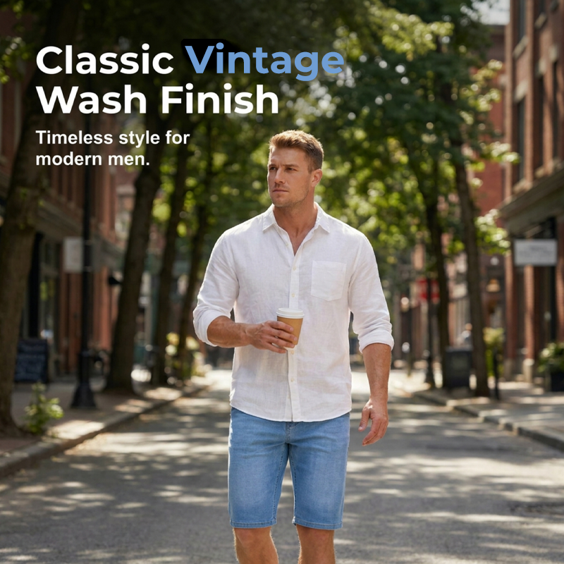 Men's Summer Lightweight Denim Shorts