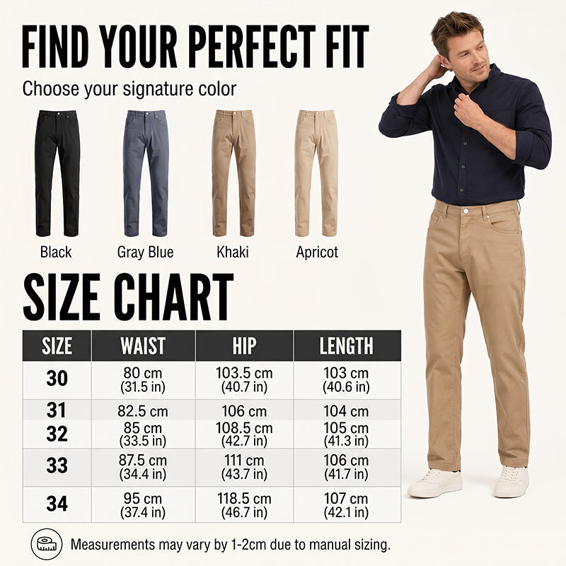 Pantaloni casual da uomo a gamba dritta