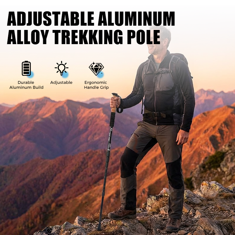 Bâton de trekking réglable en alliage d’aluminium