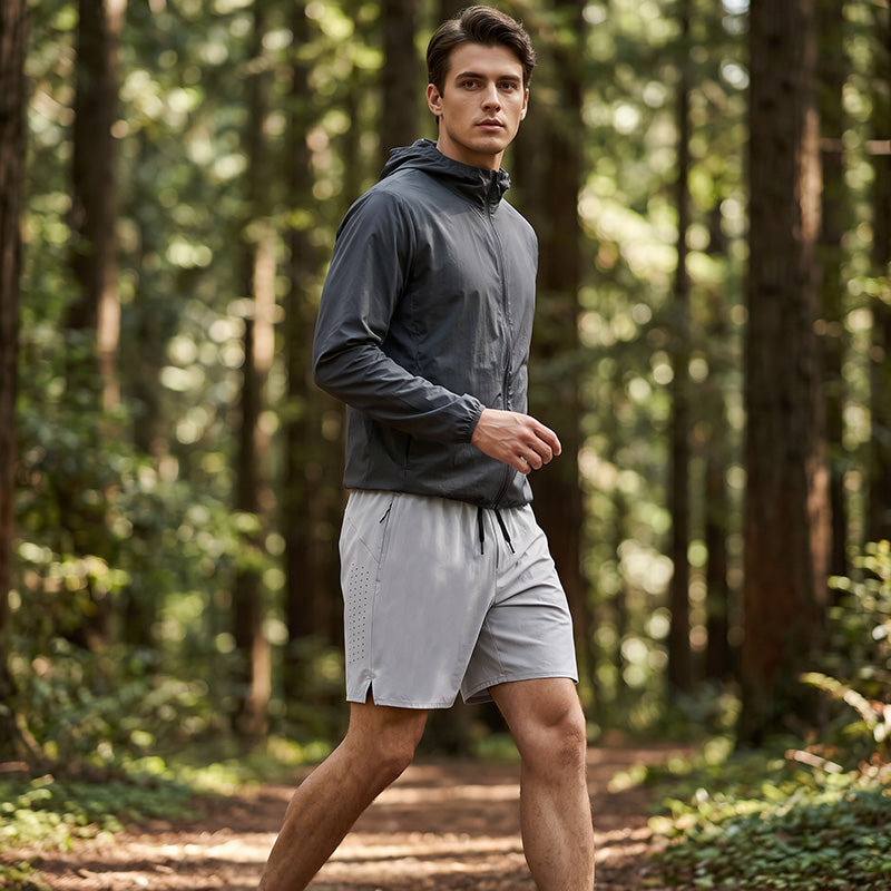 Men's Quick Dry Sports Shorts with Zipper Pockets