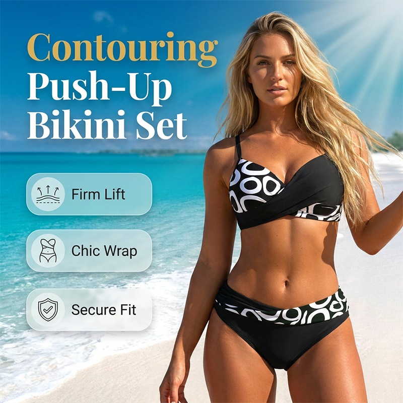Ensemble bikini deux pièces push-up pour femme