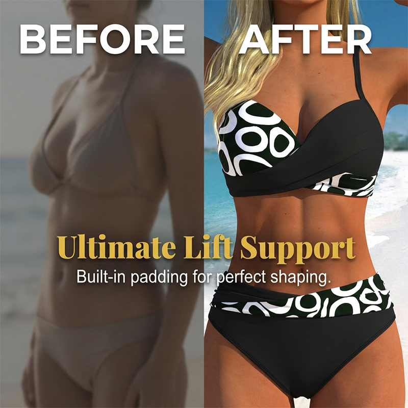 Ensemble bikini deux pièces push-up pour femme