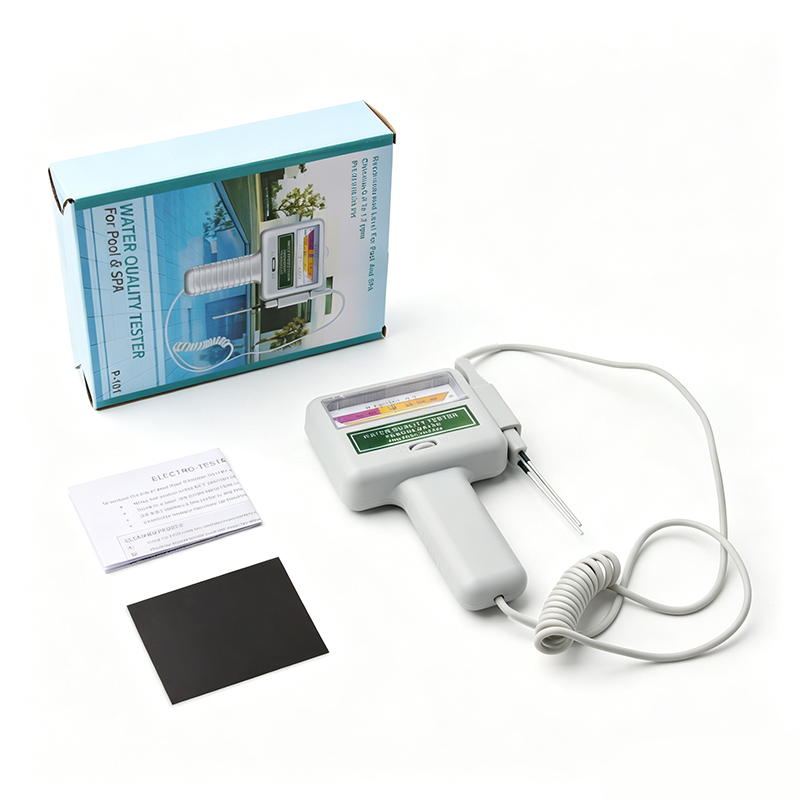 Probador de pH y cloro ¨C sondas dobles, cable retráctil, portátil, para piscinas y spas