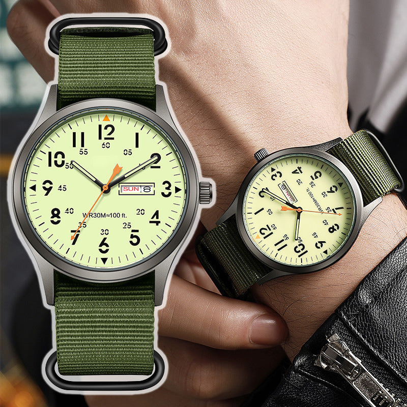 Orologio al quarzo da uomo con display luminoso