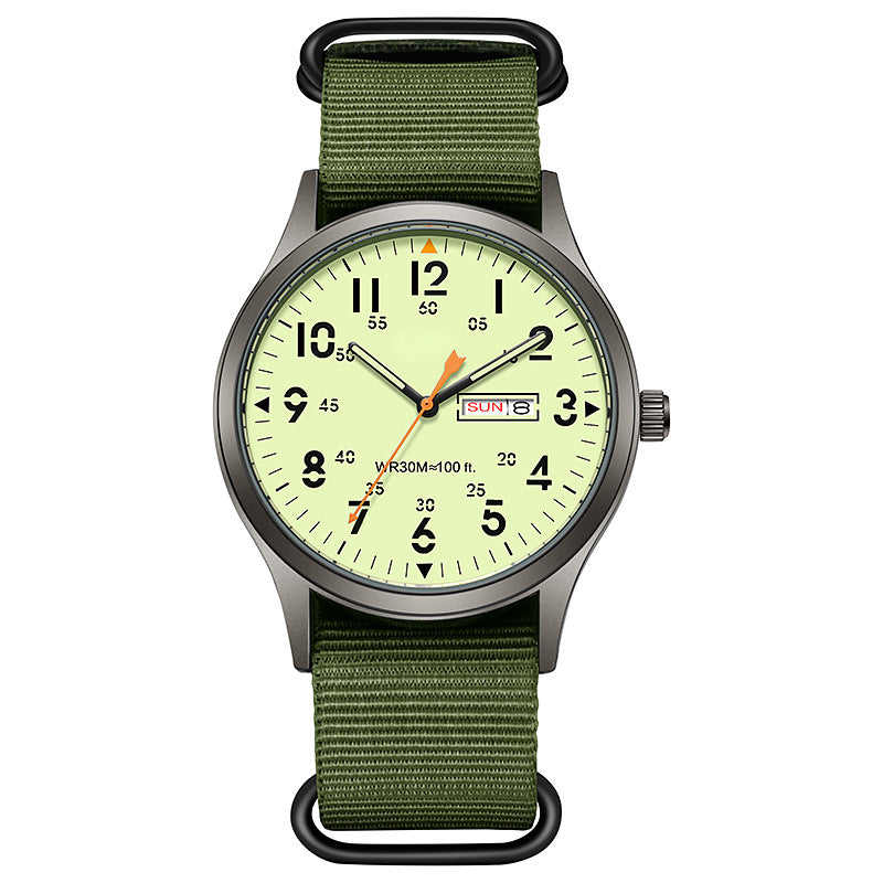 Orologio al quarzo da uomo con display luminoso