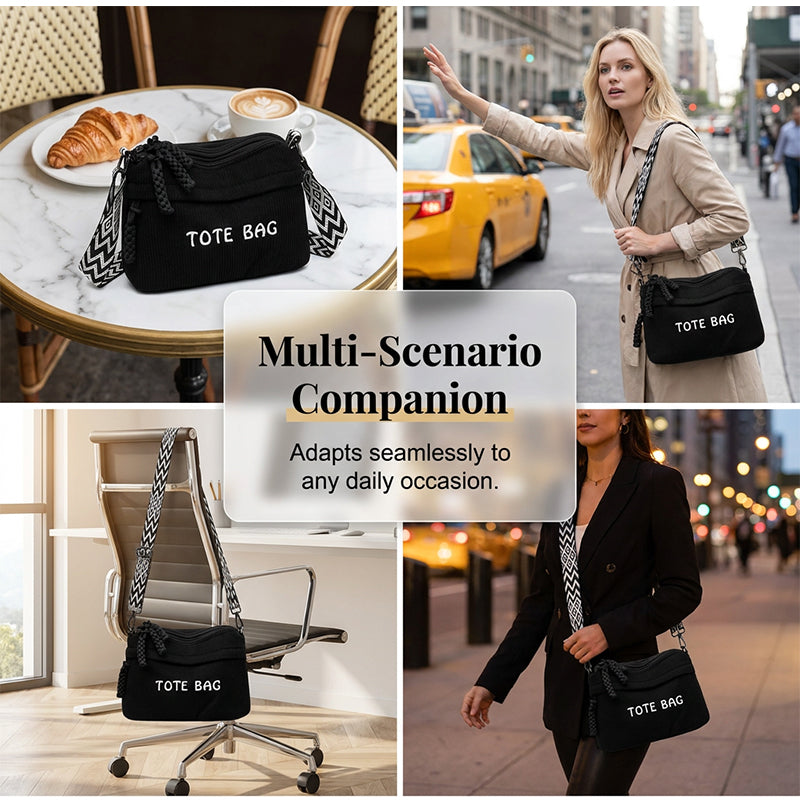 Sac bandoulière vintage grande capacité pour femme