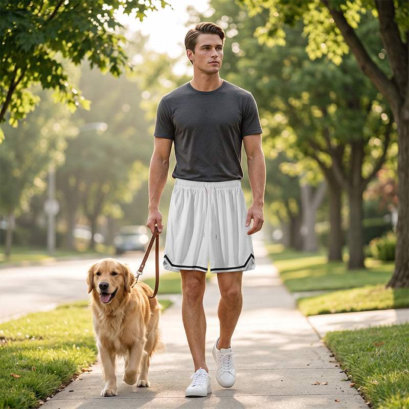 Pantaloncini sportivi da uomo con coulisse e ad asciugatura rapida