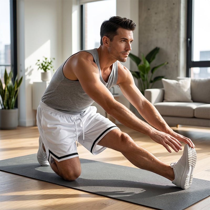 Pantaloncini sportivi da uomo con coulisse e ad asciugatura rapida