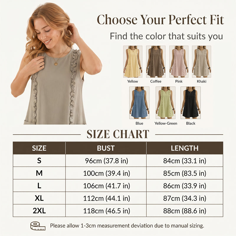 Women's Elegant Sleeveless Ruffle Dress