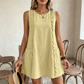 Women's Elegant Sleeveless Ruffle Dress