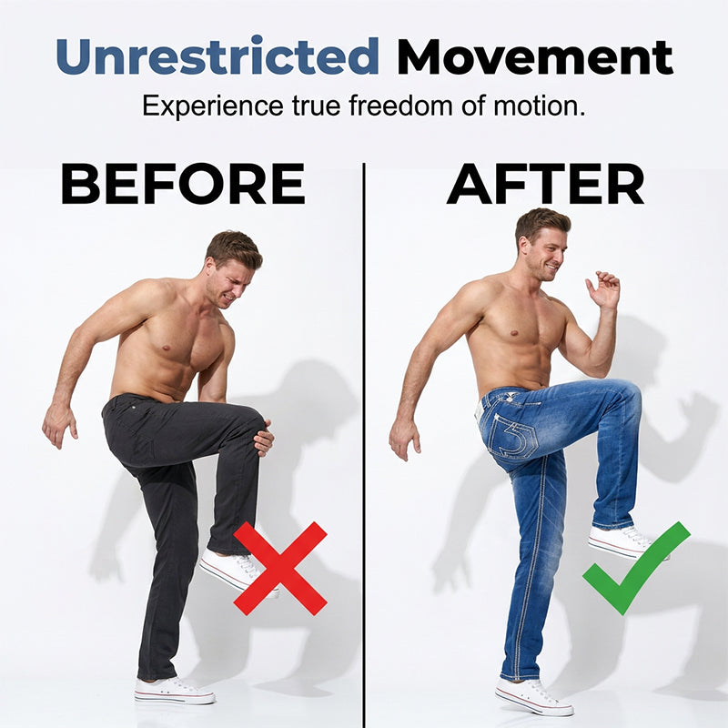 Jeans da uomo elasticizzati e con doppie cuciture
