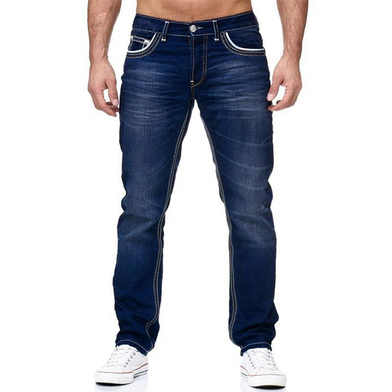 Jeans da uomo elasticizzati e con doppie cuciture