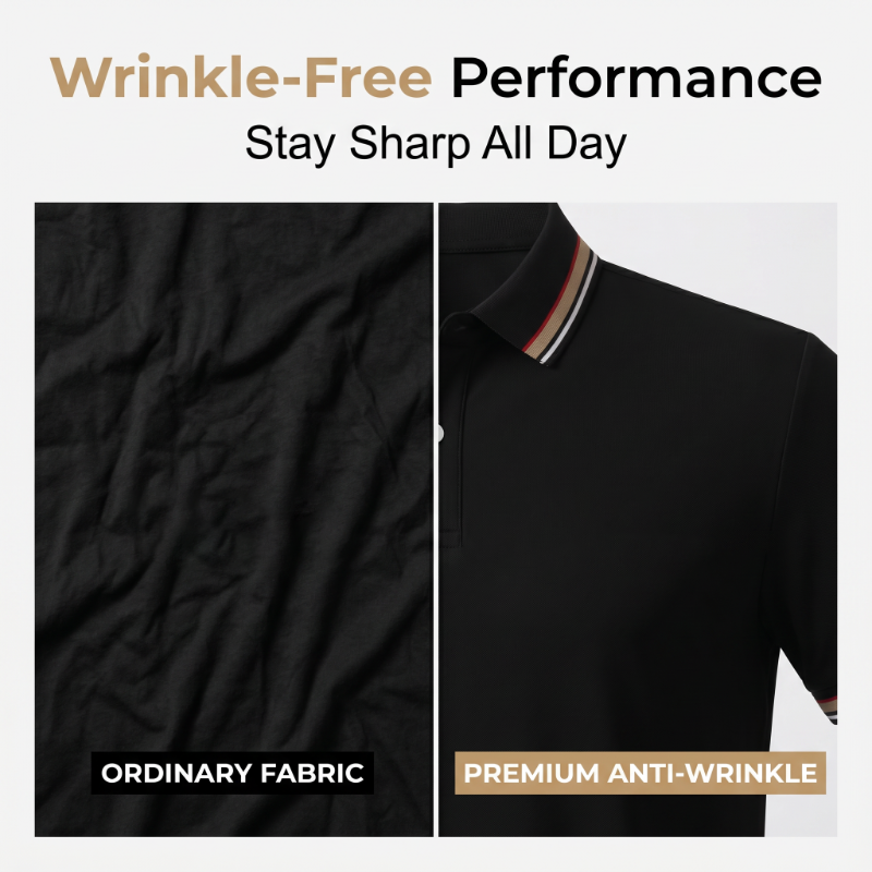 T-shirt à manches courtes pour homme, col contrastant, séchage rapide et style tendance