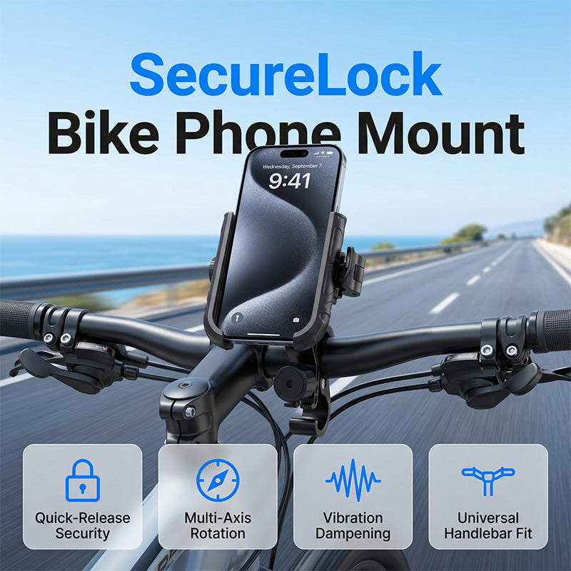 2026 Supporto per smartphone da bici a sgancio rapido ¨C SecureLock e imbottitura antiurto