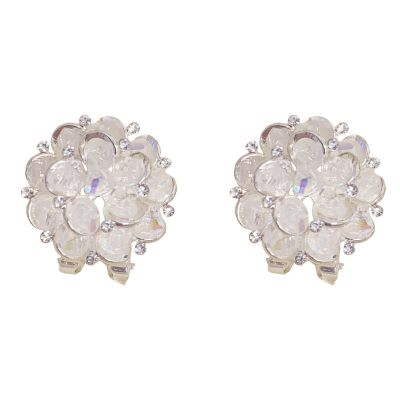 Elegante fonkelende bloemvormige oorstekers