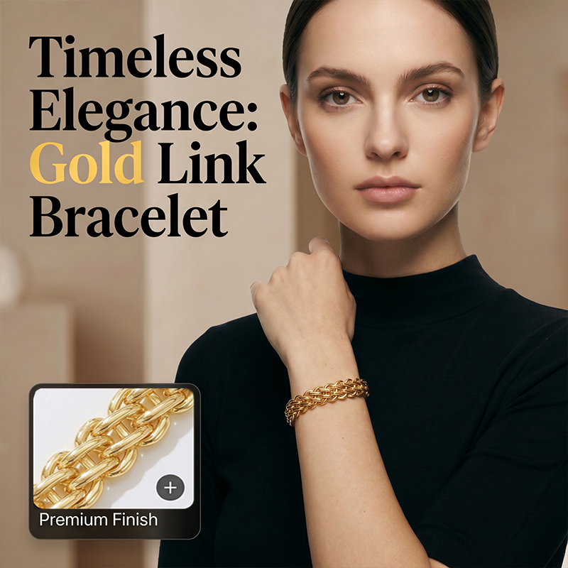 Elegant Gold Double-Layer Link Bracelet
