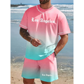 Casual bedrukte 2-delige zomerset voor heren