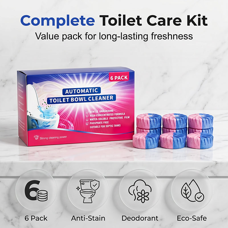 2026 Pastilles nettoyantes automatiques pour cuvette de toilettes, éliminant les taches et les odeurs