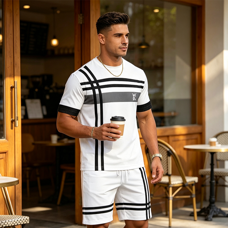 Ensemble de sport d’été 2 pièces pour homme