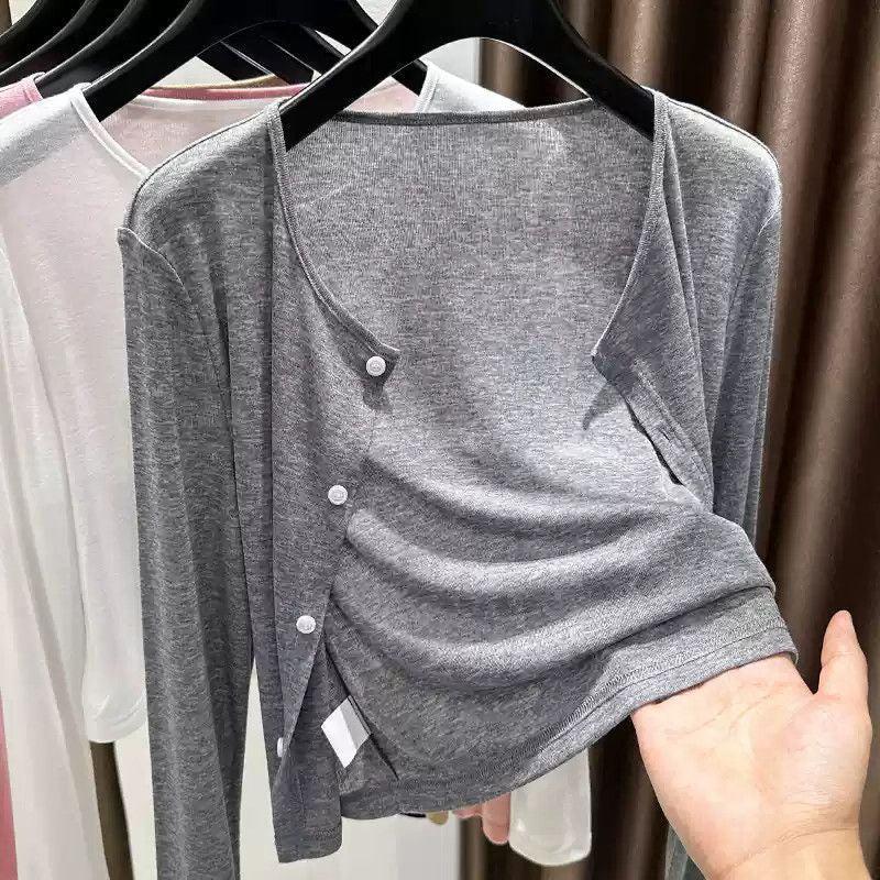 Women Thin Cropped Cardigan Button Front Summer Shawl for Slip Dress