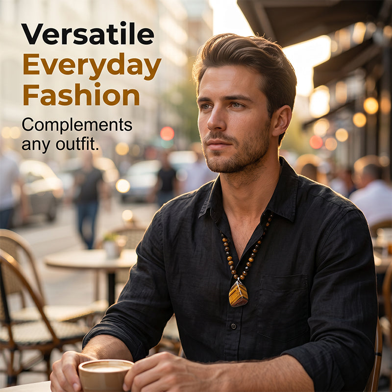 Kralenketting met tijgeroog voor heren