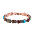 Bracelet en pierre magnétique avec finition cuivre antique