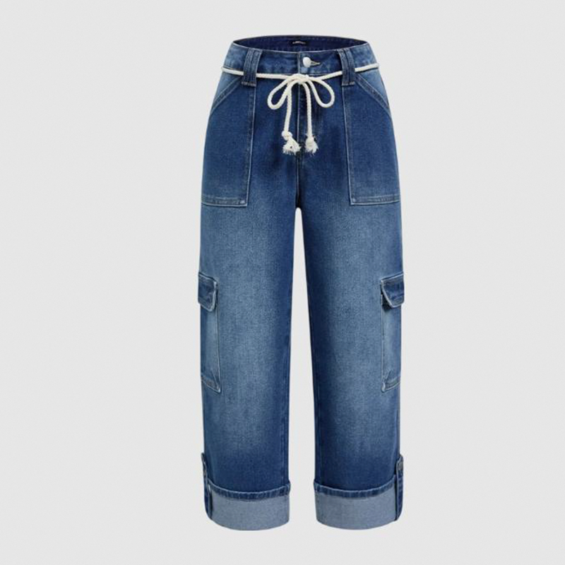 Casual cargobroek met wijde pijpen voor dames