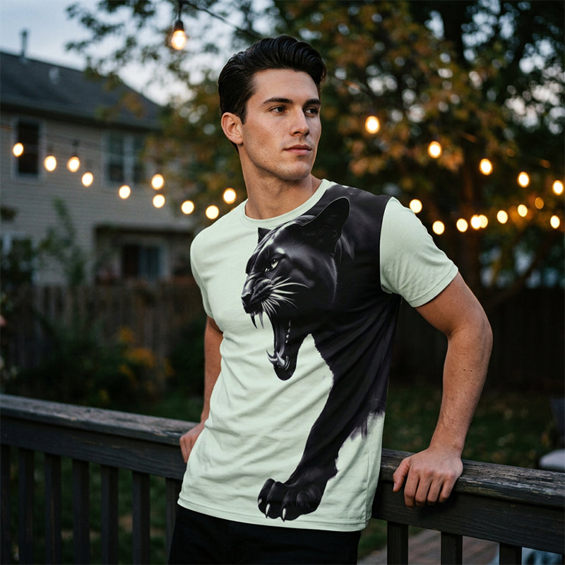 Men's Breathable Graphic Printed T-Shirt