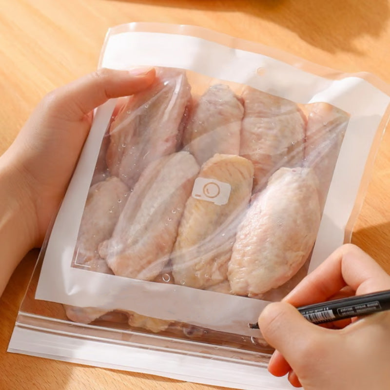 Bolsas transparentes reforzadas de doble sellado, aptas para alimentos