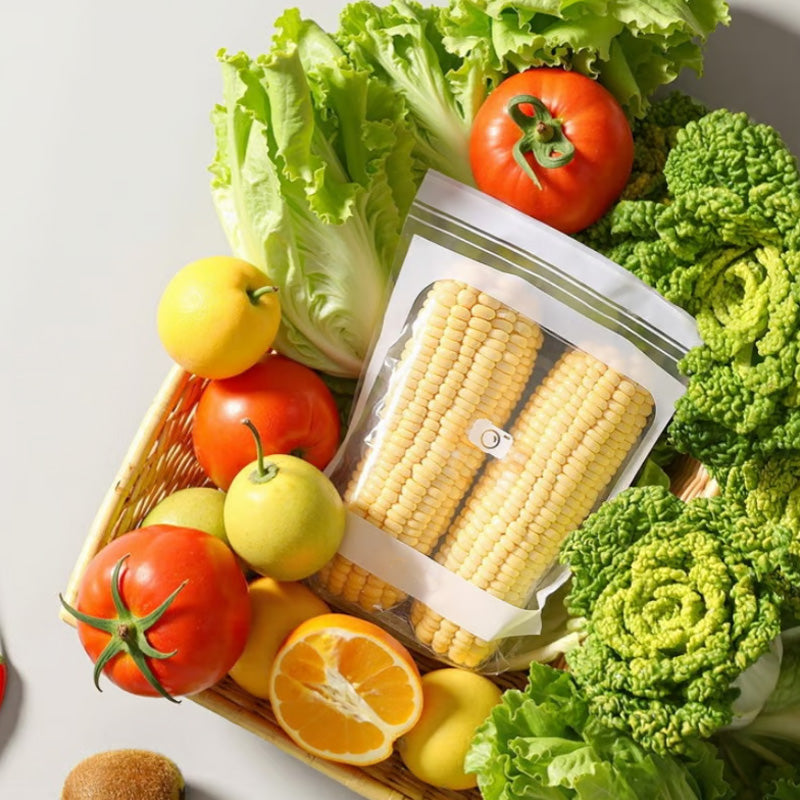 Bolsas transparentes reforzadas de doble sellado, aptas para alimentos