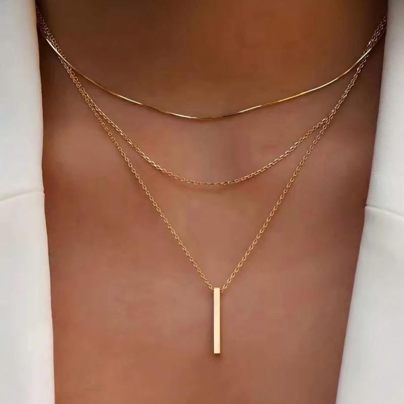 Elegante meerlaagse ketting met verfijnde hanger