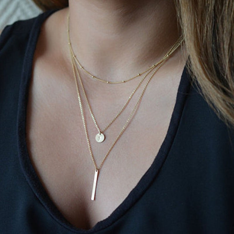 Elegante meerlaagse ketting met verfijnde hanger