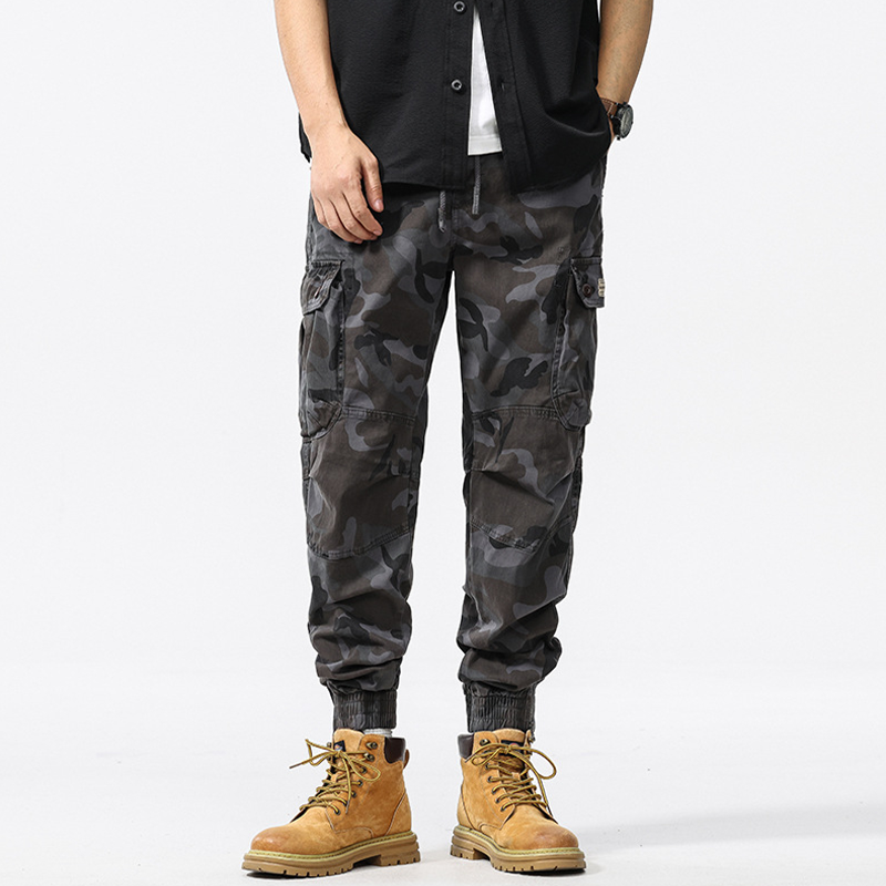 Men's Camouflage Cuffed Casual Cargo Pants
