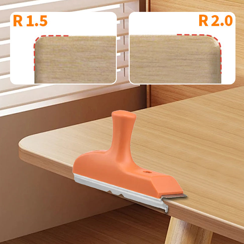 3-in-1-randbandfrees voor houtbewerking met dubbele radiusafschuining (R1.5/R2), roestvrijstalen mes, lichtgewicht, voor hout, laminaat en fineer