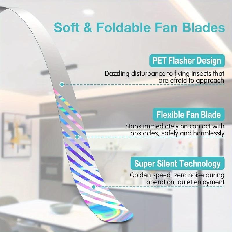 Ventilateur anti-mouches intelligent - alimenté par USB ou batterie, silencieux et portable - une zone sans insectes partout