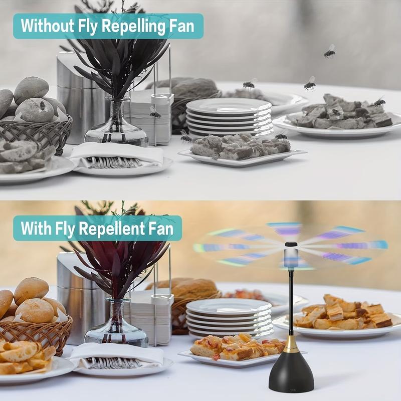 Ventilateur anti-mouches intelligent - alimenté par USB ou batterie, silencieux et portable - une zone sans insectes partout