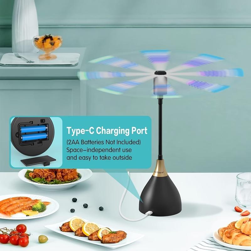 Ventilateur anti-mouches intelligent - alimenté par USB ou batterie, silencieux et portable - une zone sans insectes partout