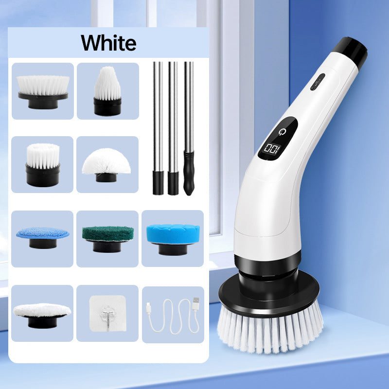 Set di spazzole elettriche per la pulizia domestica 8-in-1