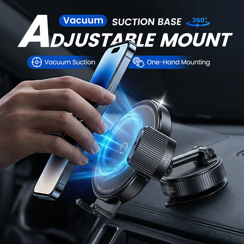 Support magnétique réglable pour voiture avec base à ventouse