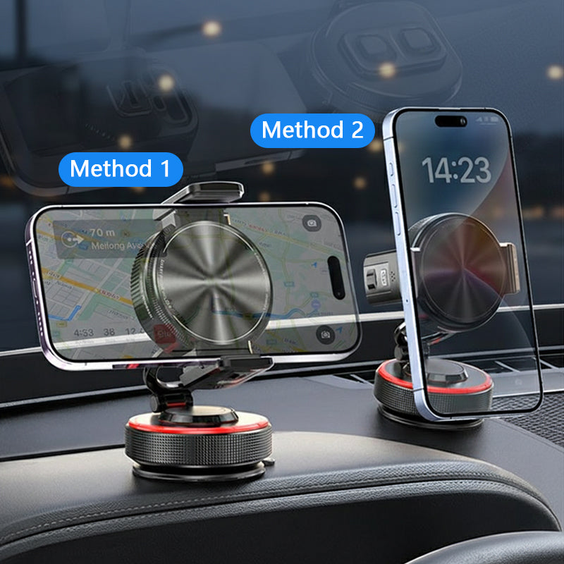 Support magnétique réglable pour voiture avec base à ventouse