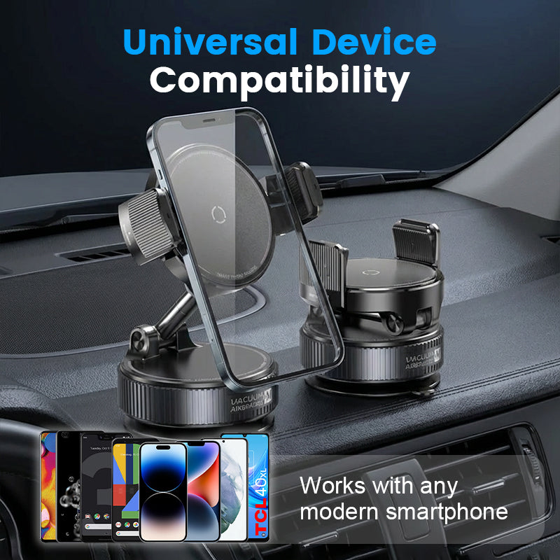 Support magnétique réglable pour voiture avec base à ventouse