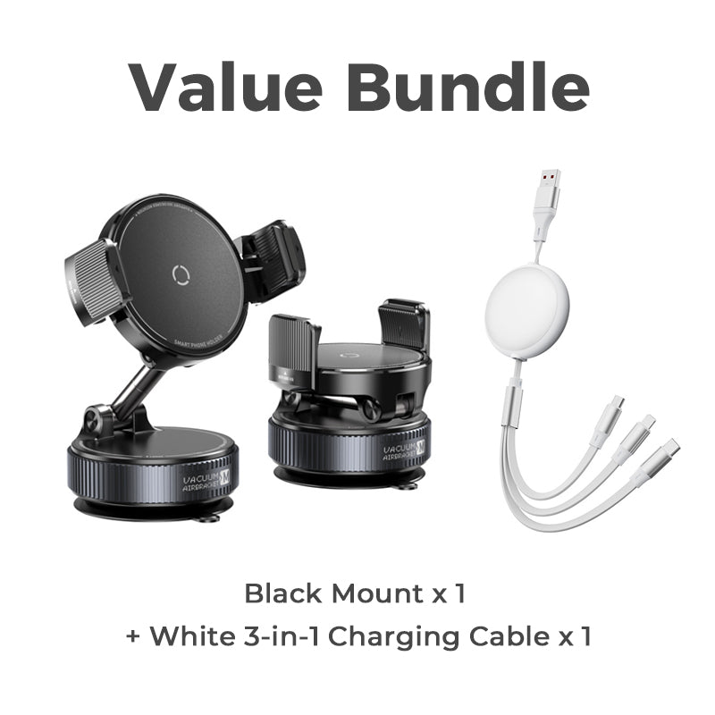 Support magnétique réglable pour voiture avec base à ventouse
