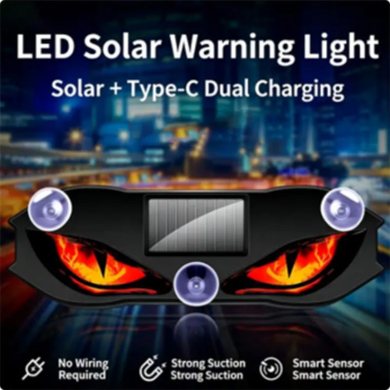 Luce di segnalazione LED per auto a energia solare, gratuita