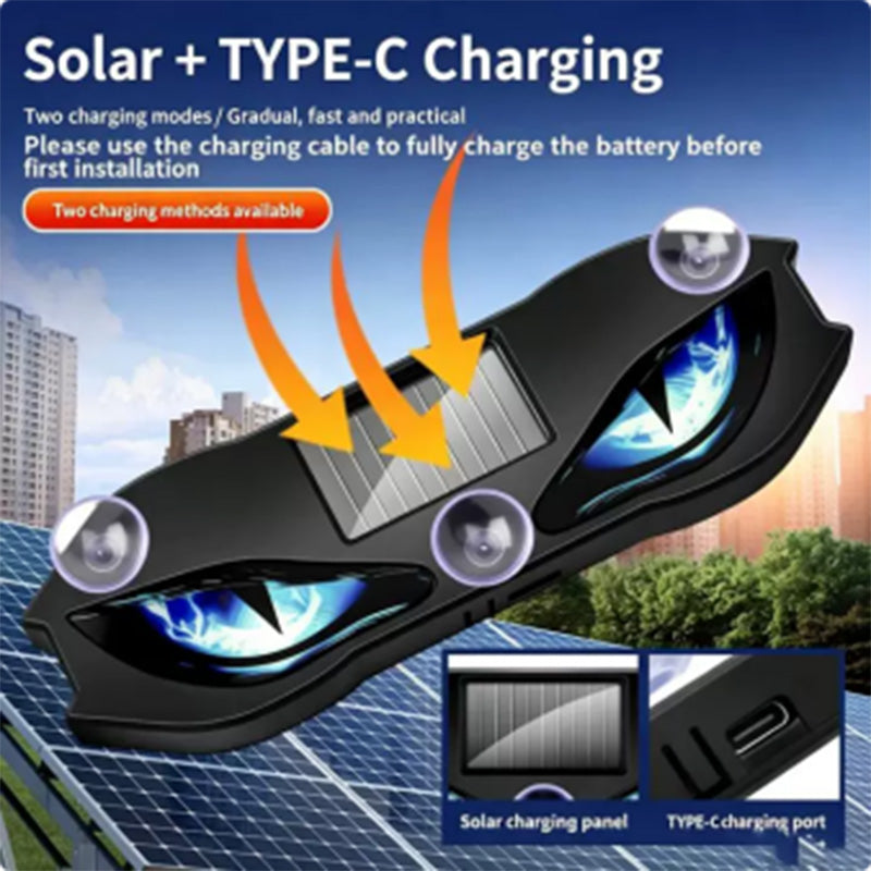 Luce di segnalazione LED per auto a energia solare, gratuita