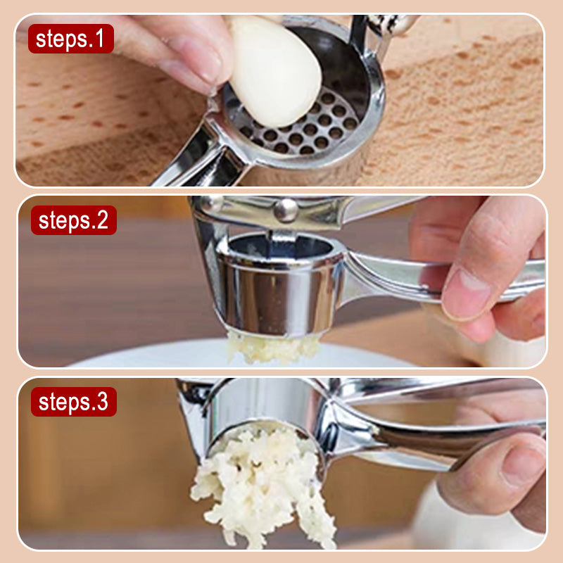 Free Garlic Press Masher ¨C Crush Garlic Fast Without Sticky Hands