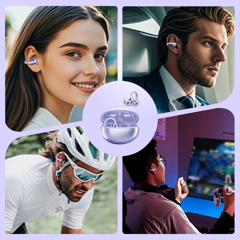 Écouteurs Bluetooth 5.4 à clipser, ouverts et anti-bruit ¨C réduction de bruit par IA