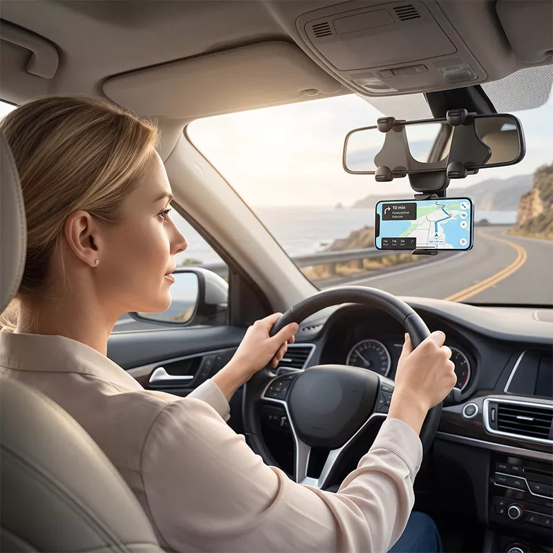 Support de téléphone pour rétroviseur de voiture