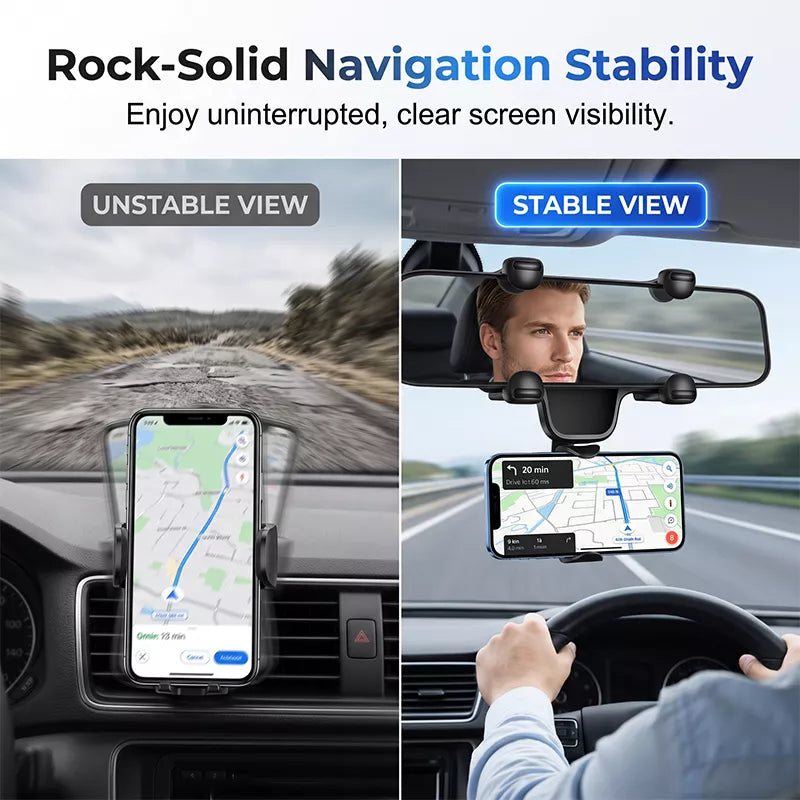 Support de téléphone pour rétroviseur de voiture