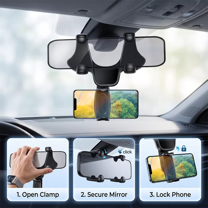 Support de téléphone pour rétroviseur de voiture